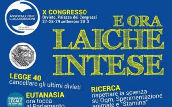 banner fondale X congresso dell'Associazione Luca Coscioni