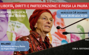 Emma Bonino a Milano il 14 dicembre 2016