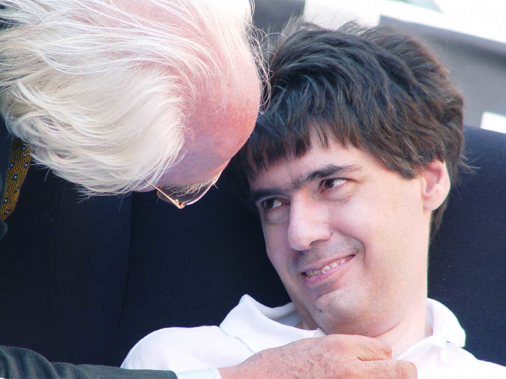 Foto con Luca Coscioni e Marco Pannella