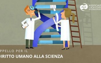 vignetta con ricercatori che osservano il dna
