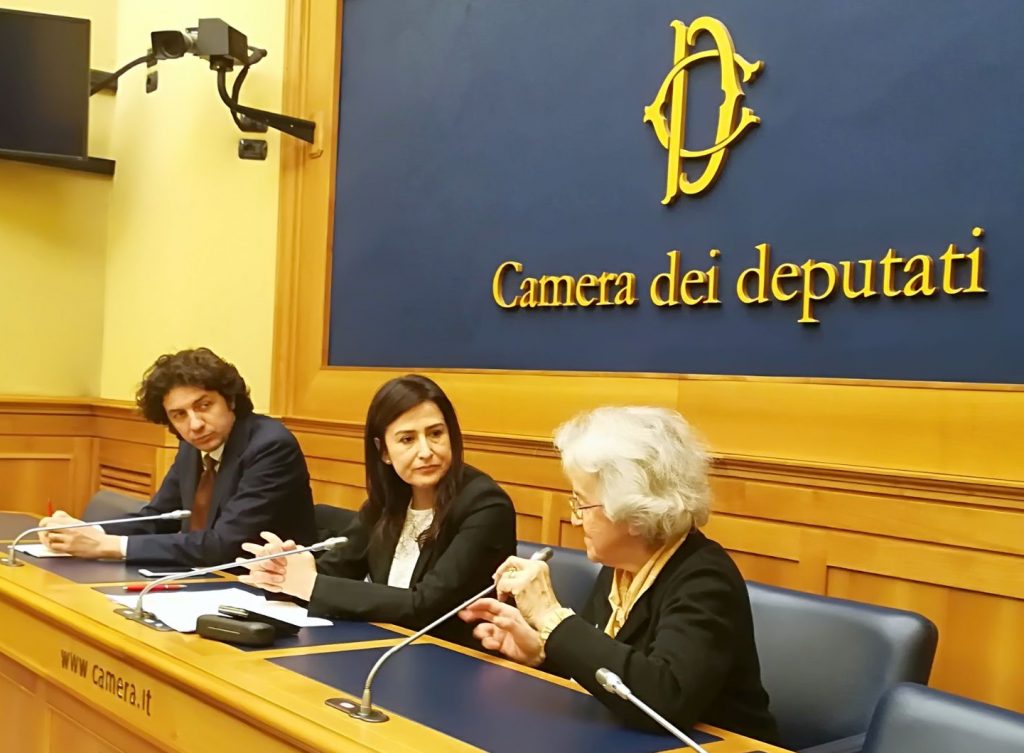 Marco Cappato Filomena Gallo Mina Welby camera dei deputati 16/03/2018 conferenza stampa appello al governo contro intervento in corte costituzionale sull'aiuto al suicidio