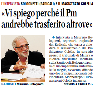 Intervista Bolognetti su Salvatore Colella