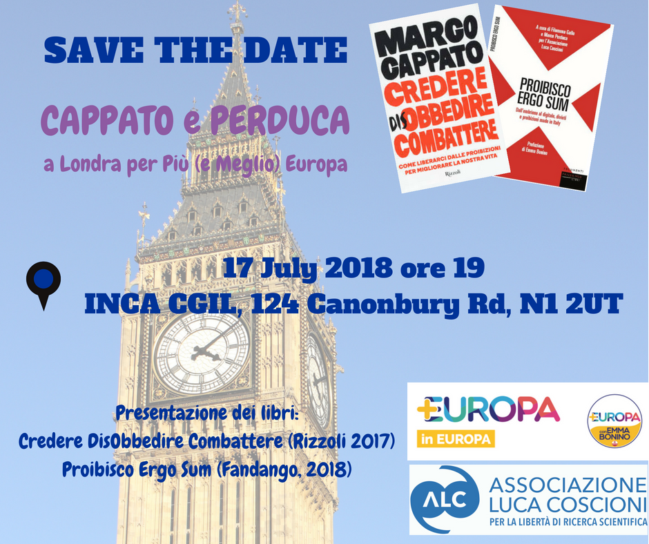 Cappato e Perduca a Londra per Più e Meglio Europa