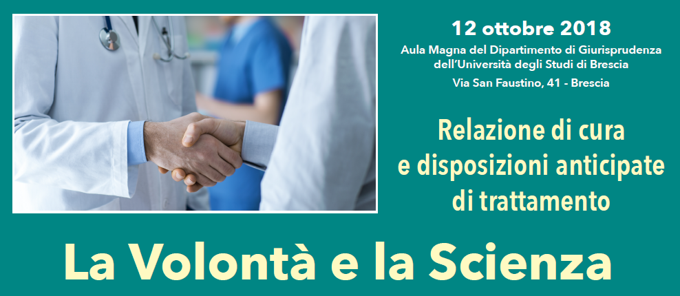 Convegno La volontà e la scienza a Brescia