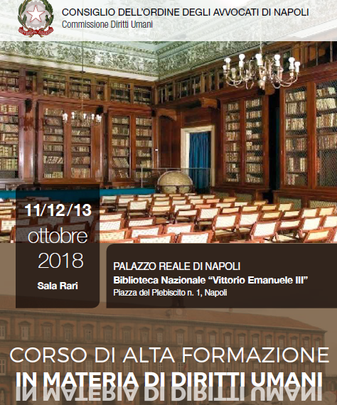Corso di alta formazione in materia di diritti umani Napoli