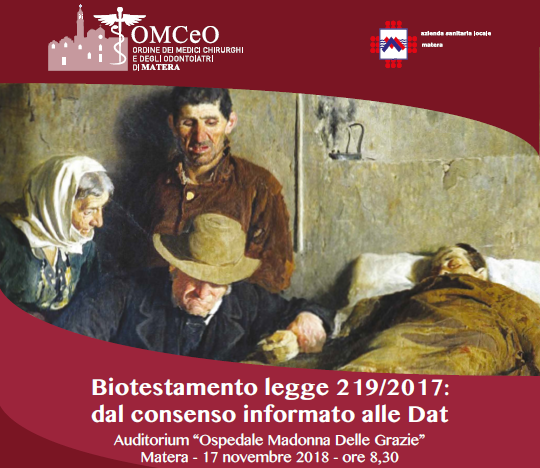 Convegno Matera Biotestamento Francesco Di Paola