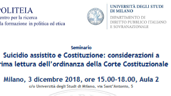 Seminario Suicidio assistito e Costituzione