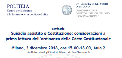 Seminario Suicidio assistito e Costituzione