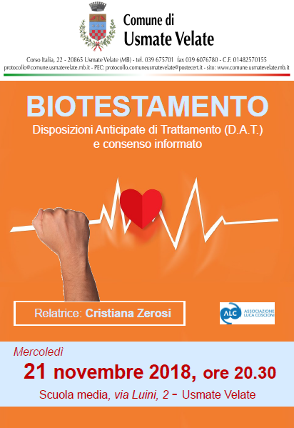 Incontro Biotestamento Usmate Velate