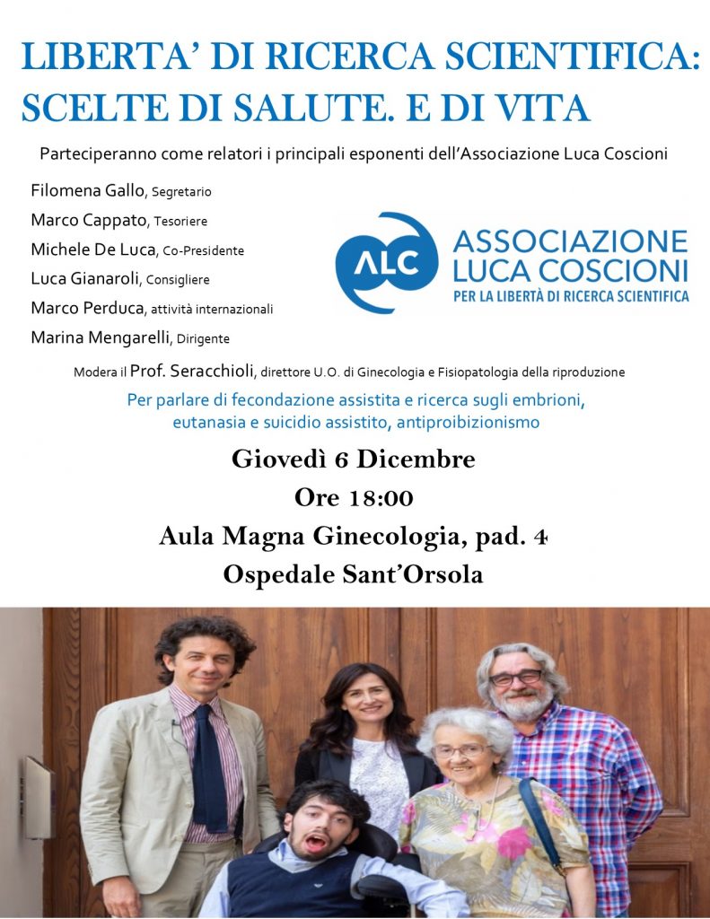 conferenza libertà di ricerca scientifica a Bologna