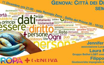 Locandina dibattito: "Genova città dei diritti"