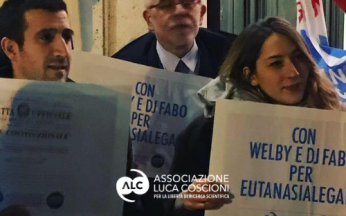 Manifestazione "Camminata Welby" - piazza Montecitorio - 19 dicembre 2019