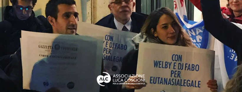 Manifestazione "Camminata Welby" - piazza Montecitorio - 19 dicembre 2019