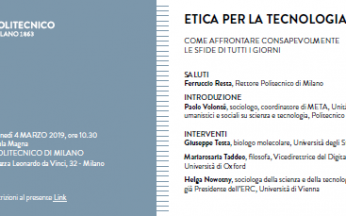 Incontro Etica per la tecnologia