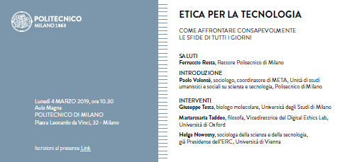 Incontro Etica per la tecnologia