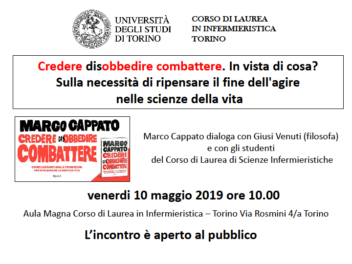 seminario credere disobbedire combattere