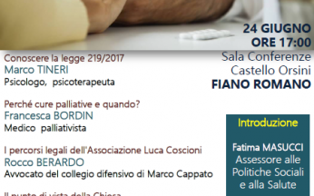 Fiano Romano Convegno Biotestamento 24 giugno