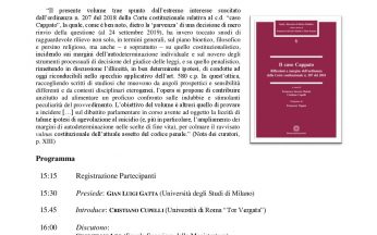 Tavola rotonda Milano ordinanza Consulta Cappato
