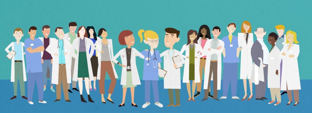 Medici e infermieri - Illustrazione di Giovanni Di Modica