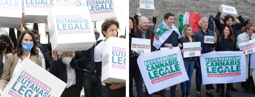 Depositi firme Referendum Eutanasia e Cannabis