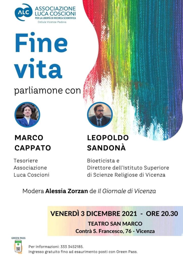 Dibattito fine vita Vicenza