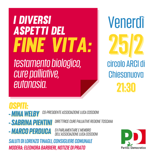 Evento PD Prato Fine vita