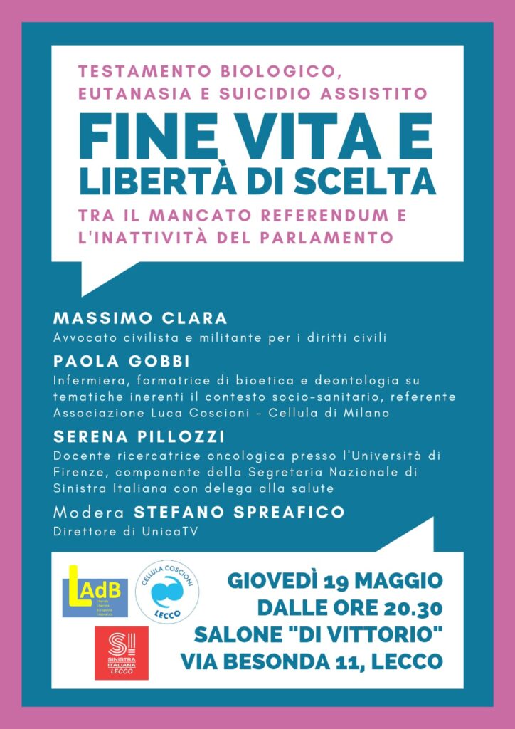 Incontro Lecco Fine vita