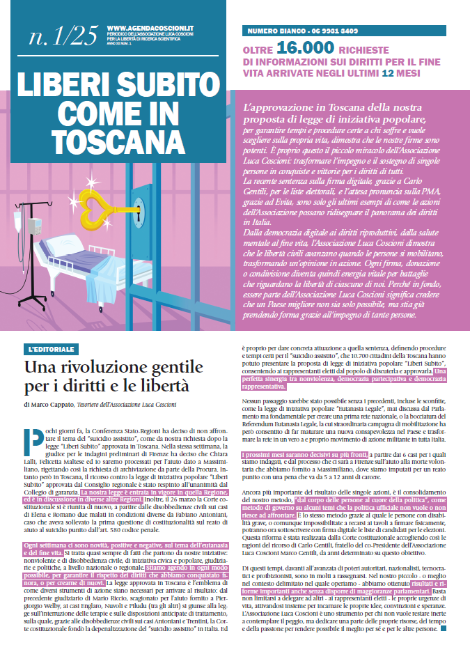 Agenda Coscioni n.1 2025